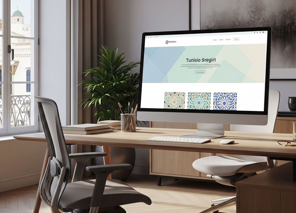Exemple de site en Tunisie illustrant les tendances du design web minimaliste en 2025